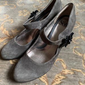 Sofft Mary Jane Suede Heels Size 9